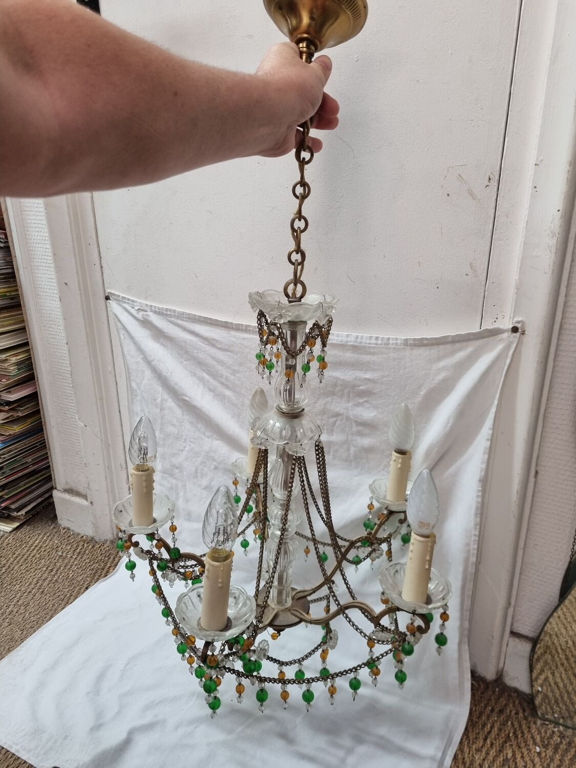 Tassel chandelier Italy, 1970