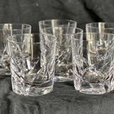 Set of 6 sèvres cut crystal whisky glasses