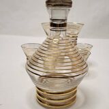 Porto Service / 7 Glasses and Art Deco Carafe