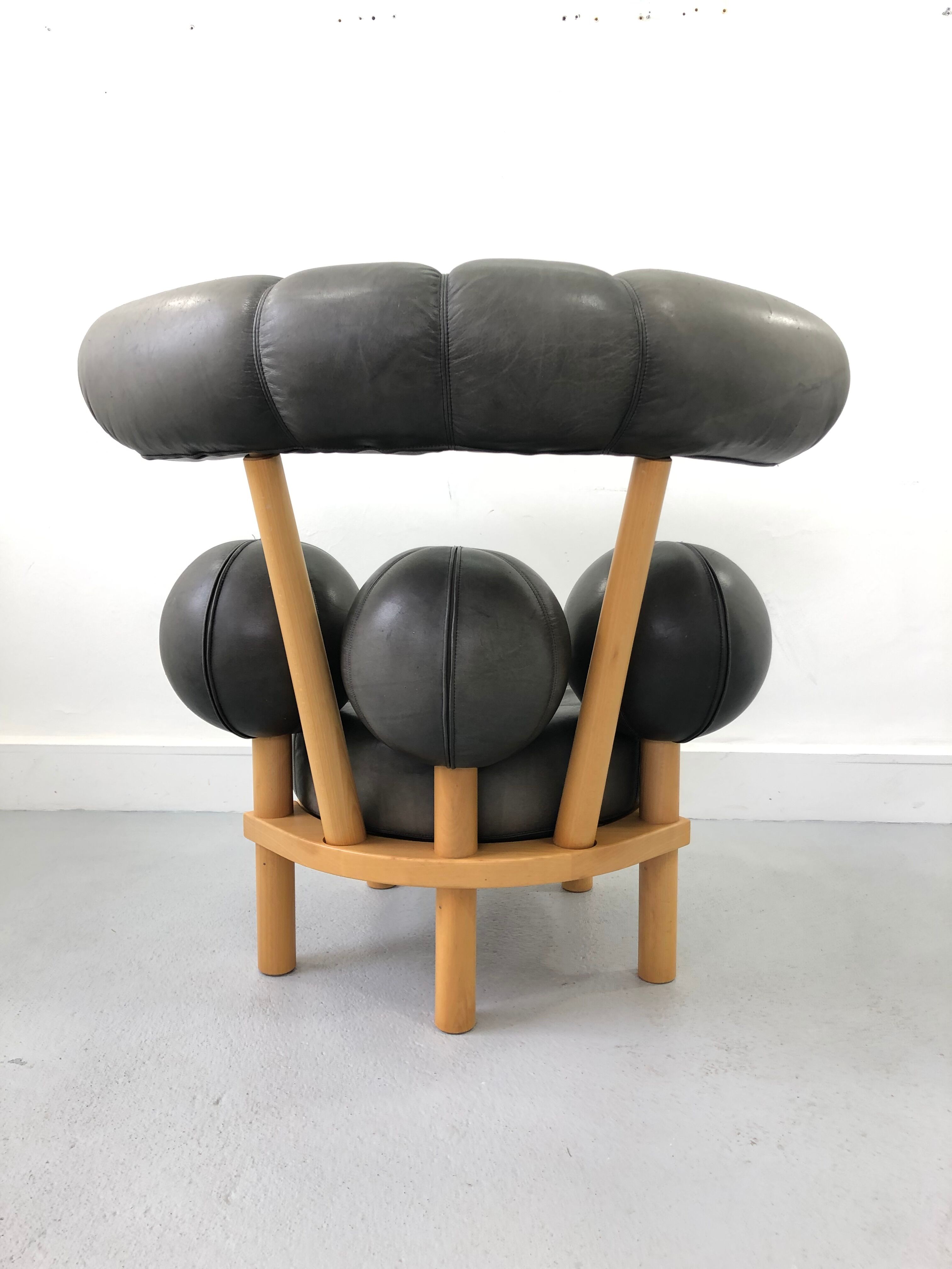 Fauteuil en cuir par Peter Opsvik pour Stokke, Norvège