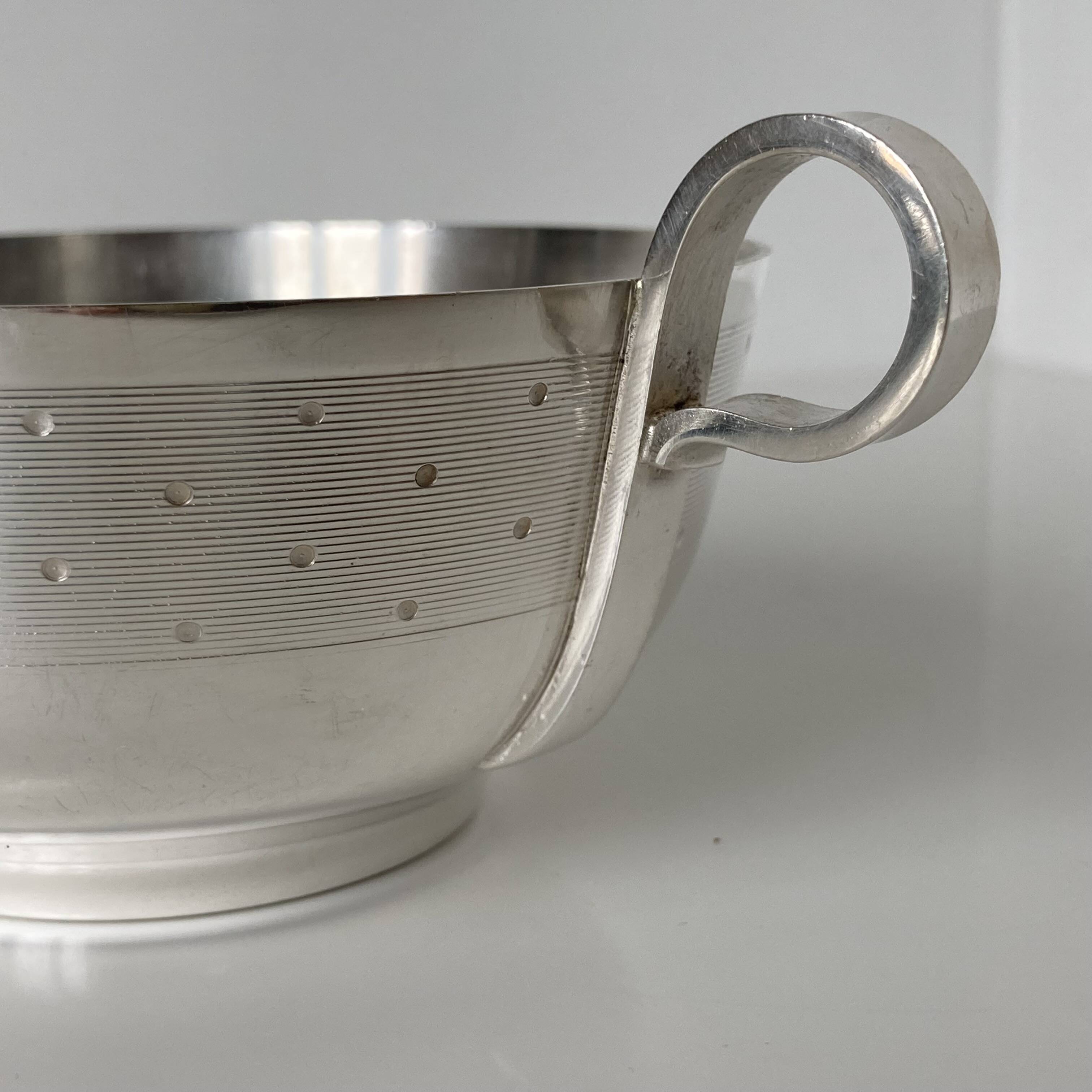 Beautiful vintage silver-plated wedding cup by Saint-Médard.