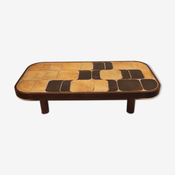 Roger Capron's vintage coffee table model "Shogun" 1960