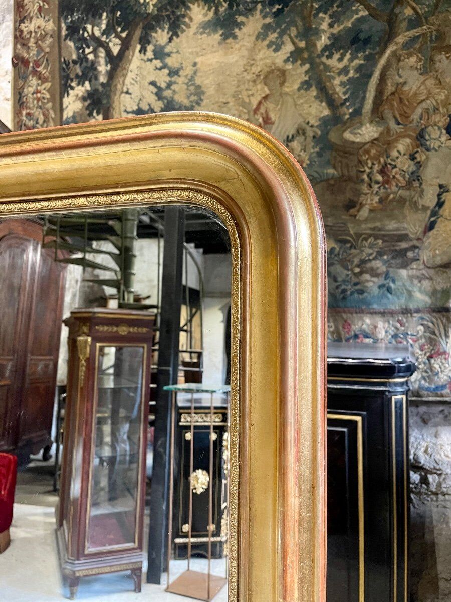 Fireplace mirror gilded wood louis philippe xix century 1m75 x 1m21