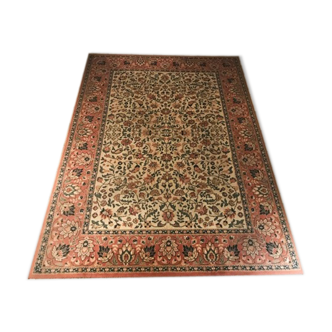 Pink and beige vintage carpet (198 x 286 cm)