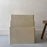 Off-white magazine rack by Giotto Stoppino for Kartell, Italy 1970s