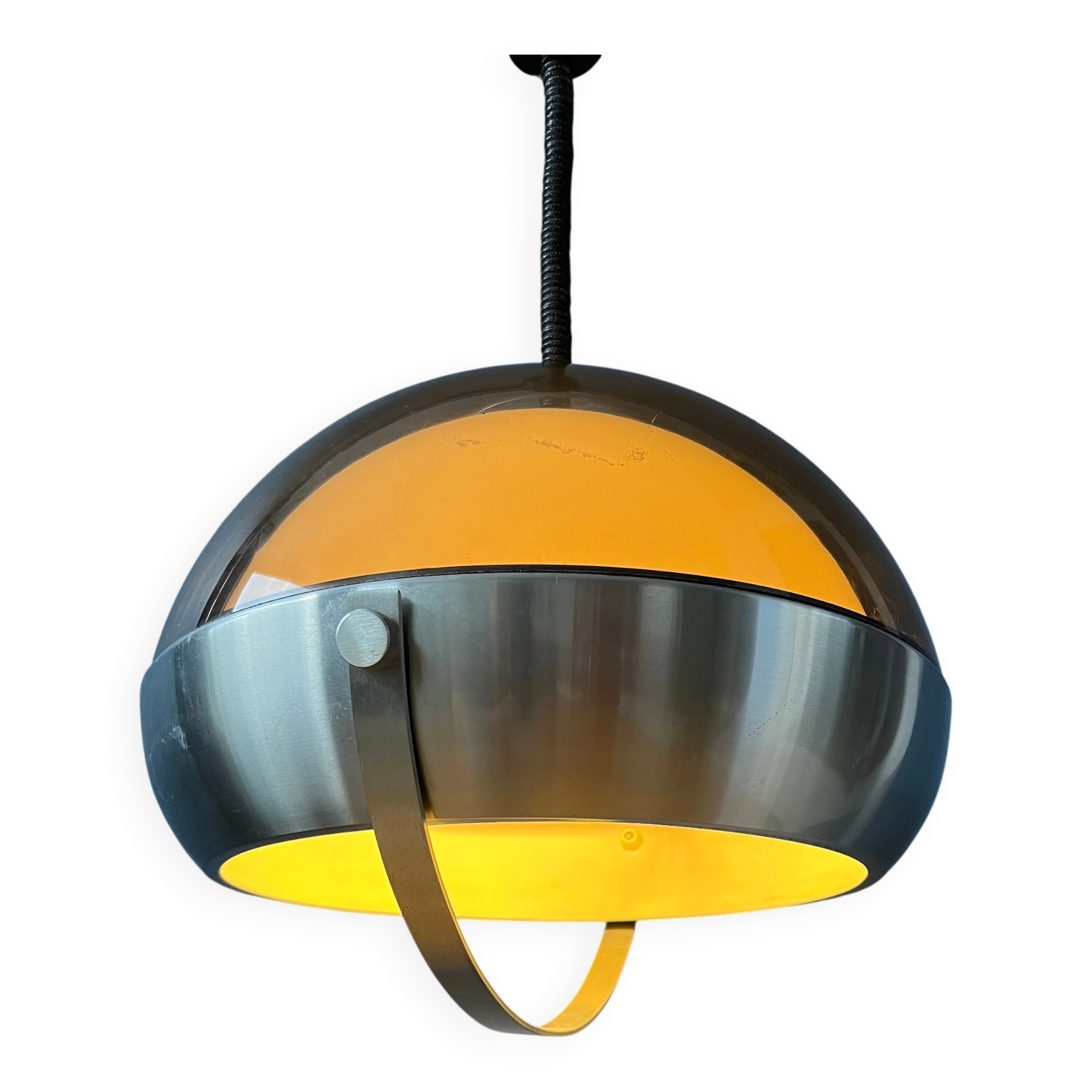 Suspension Space Age Mid-Century Lakro - adjustable height lamp from the 70s