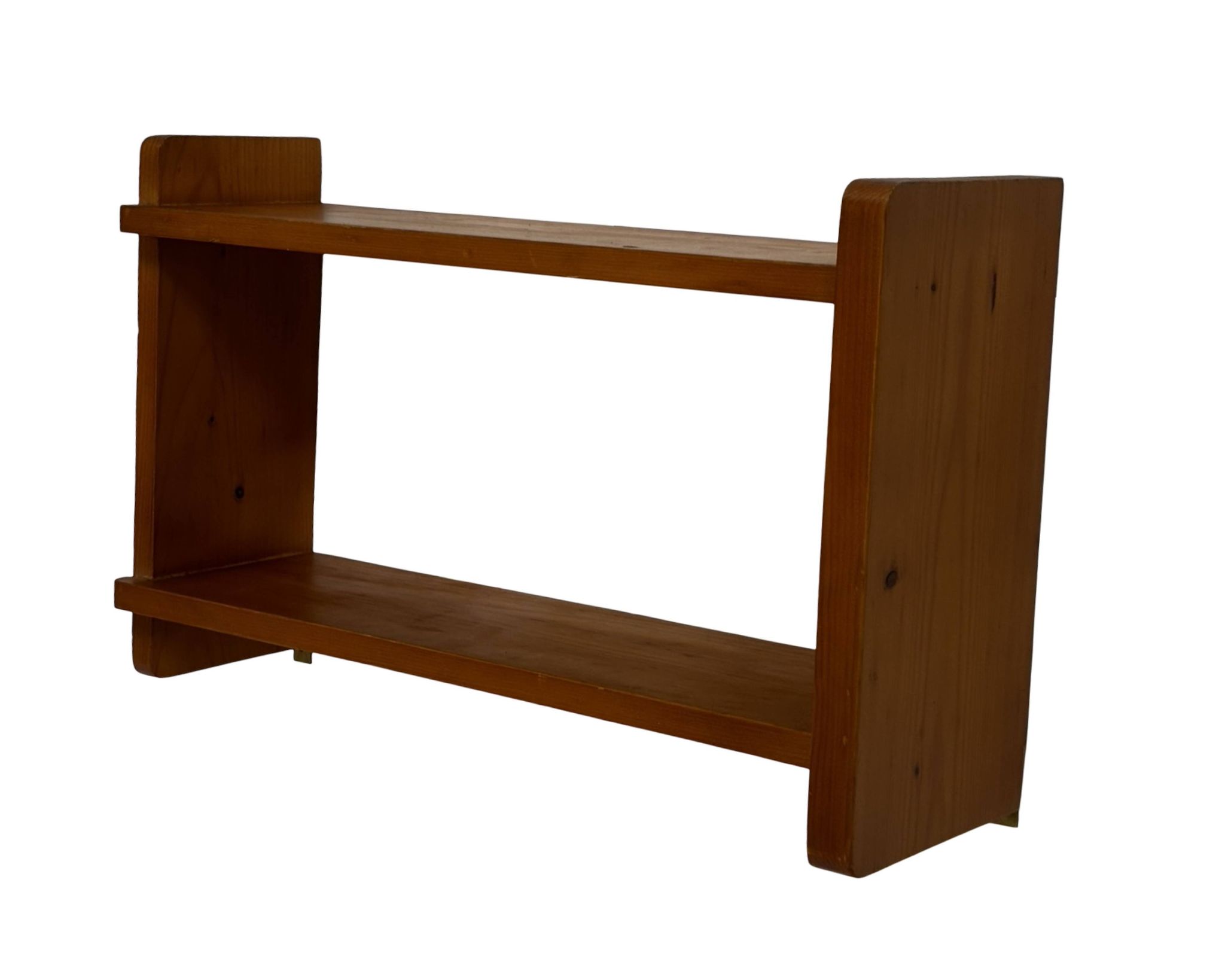 Vintage wooden wall shelve rack in pinewood minimalist design