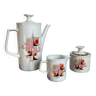 Vintage porcelain milk jug teapot sugar bowl set
