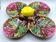 Vintage Vallauris A.M. plate – quadrilobed enamelled bowl with lemon – 50s