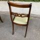 2 solid mahogany and beige fabric chairs, Louis Philippe style