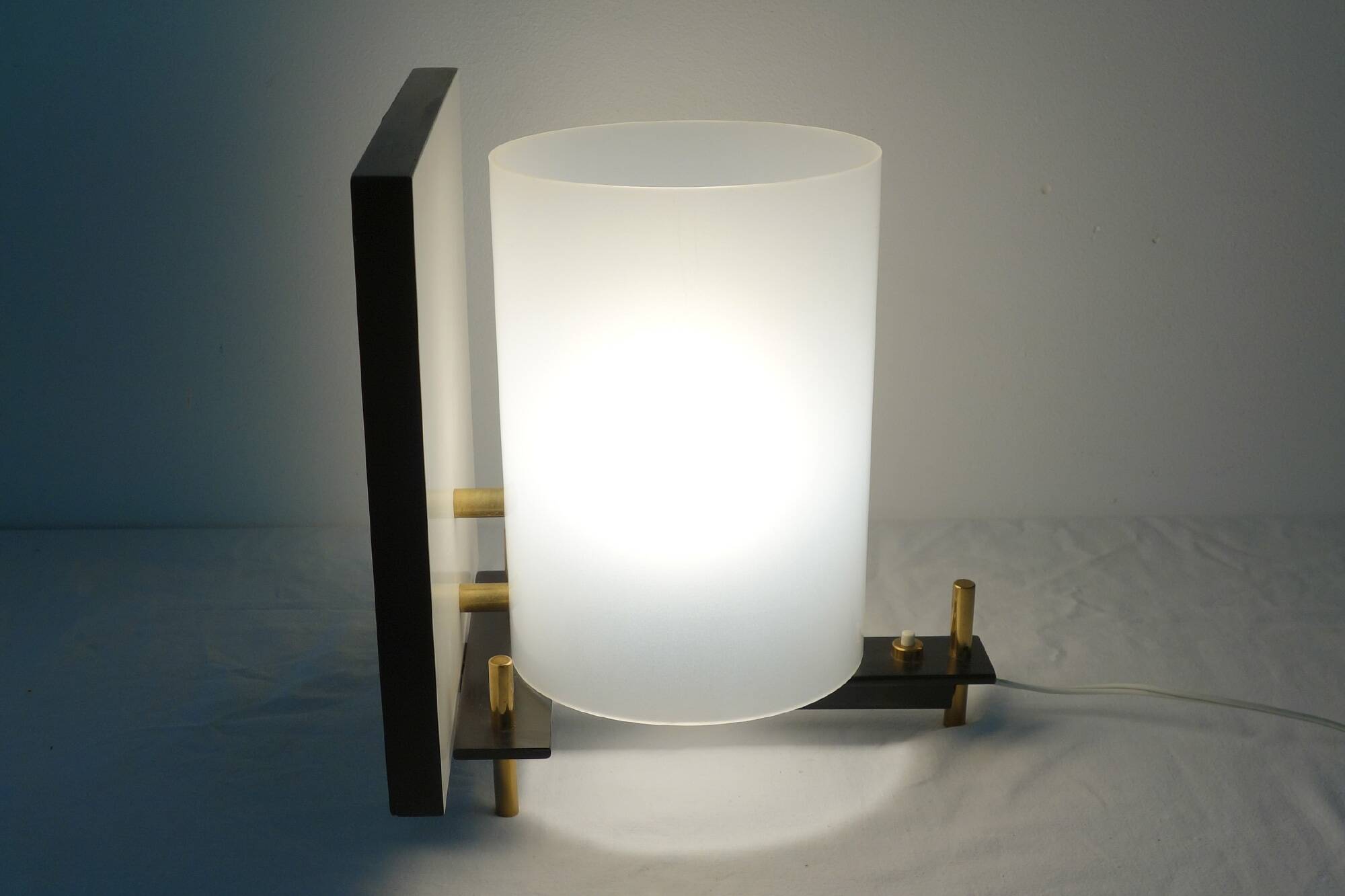 Rare lamp by Georges Frydman with screen 1950s