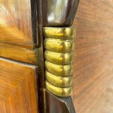 Mid-Century Wood and Brass Sideboard in the style of Paolo Buffa, Italy, 1950s