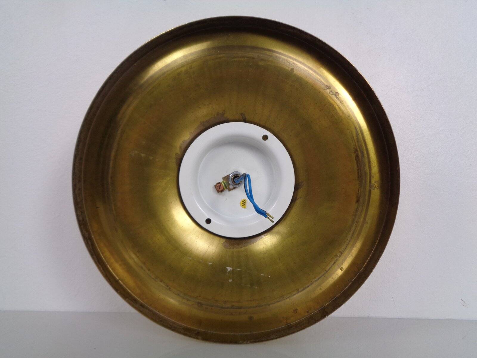 Space Age Golden Wall Lamp from Doria Leuchten, 1960s