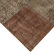 Hand-knotted turkish vintage 170 cm x 245 cm brown patchwork carpet