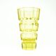 Art Deco vase, yellow crystal, design by J. Hoffmann, Moser, Czechoslovakia, 1930s