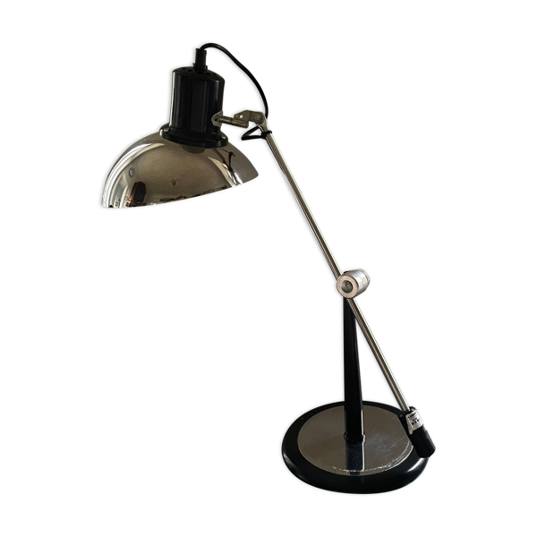 Lampe de bureau chromée articulée design 1970