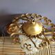 Suspension en verre et laiton