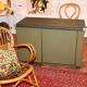 Bureau en métal kaki