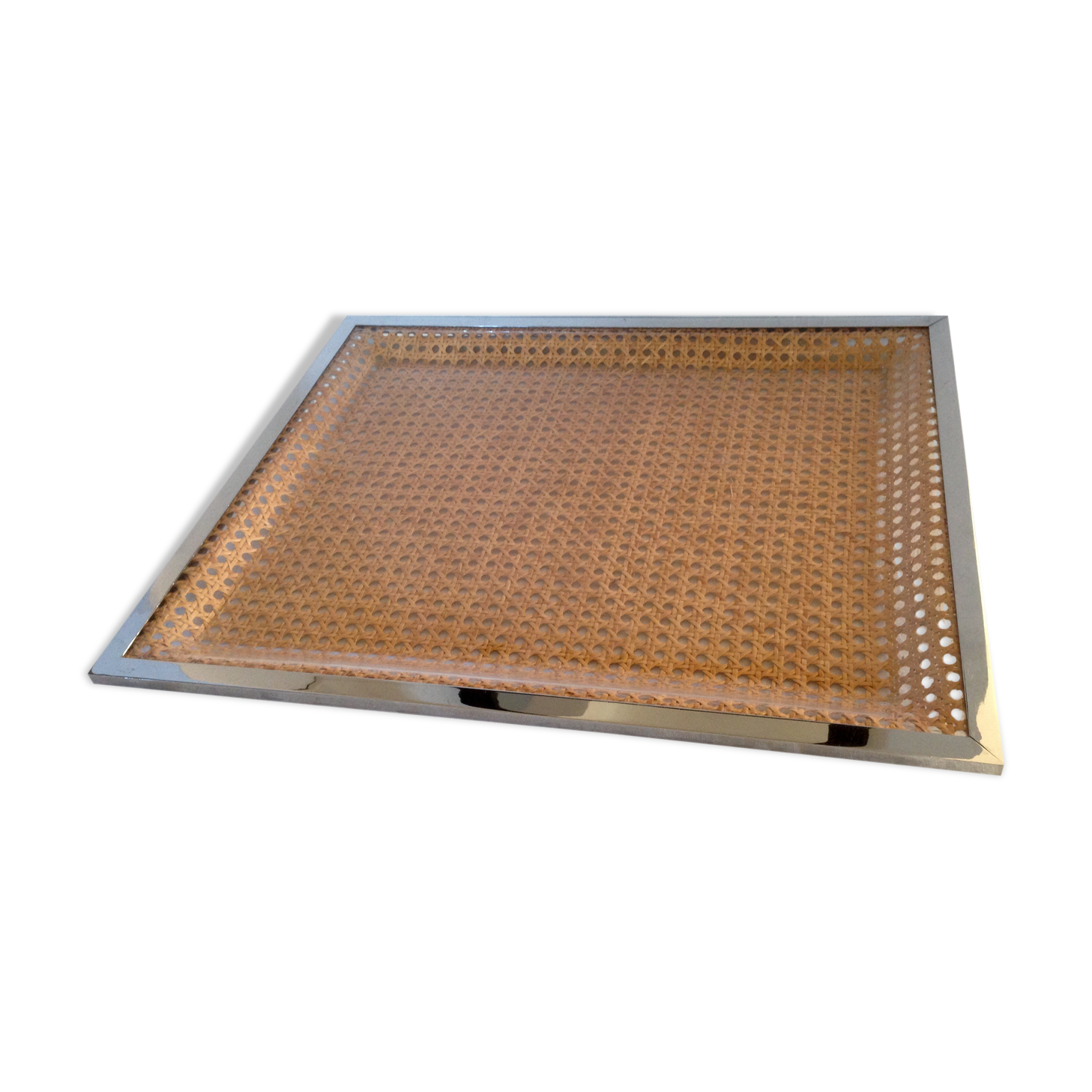 Set plexiglass and caning design 70 s