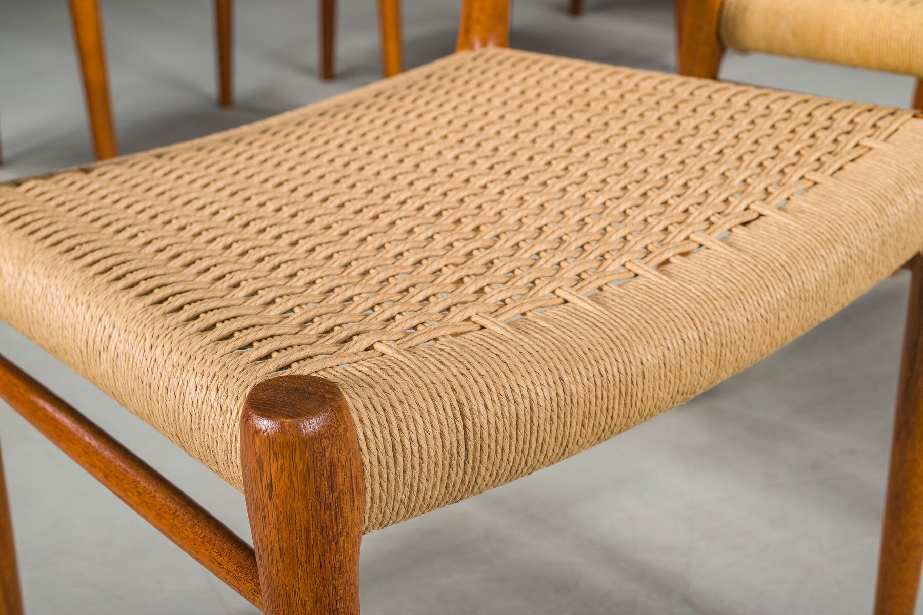 Danish teak Model 75 dining chairs by Niels Møller, 1960s, set of 8