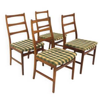 4 chaises scandinave en chêne, Suède, 1960
