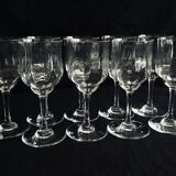 Set of 8 white wine glasses in Baccarat crystal model Capri