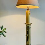 Vintage Solid Brass Candlestick Lamp