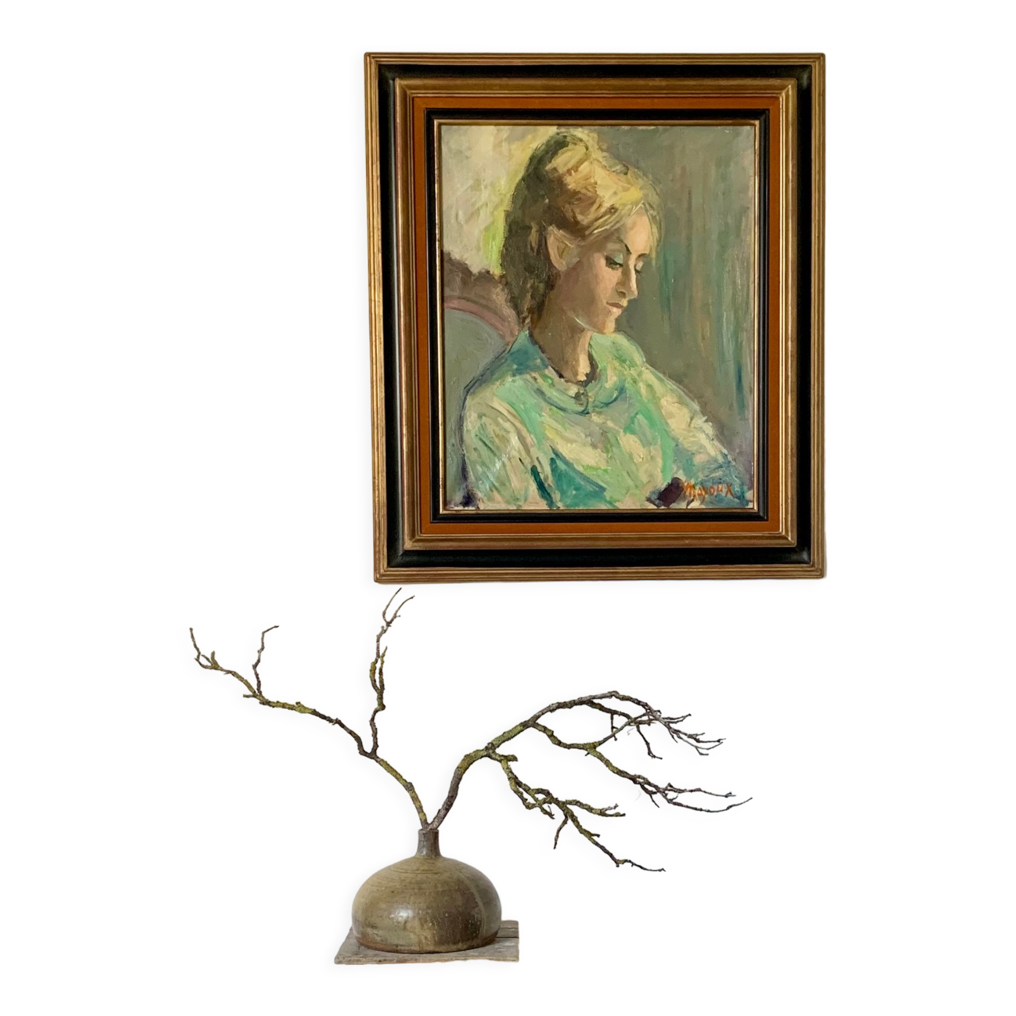 Painting Portrait of a woman oil on canvas