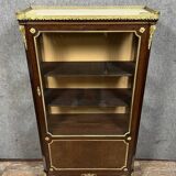 Louis XV style display cabinet in mahogany and gilded bronze circa 1850