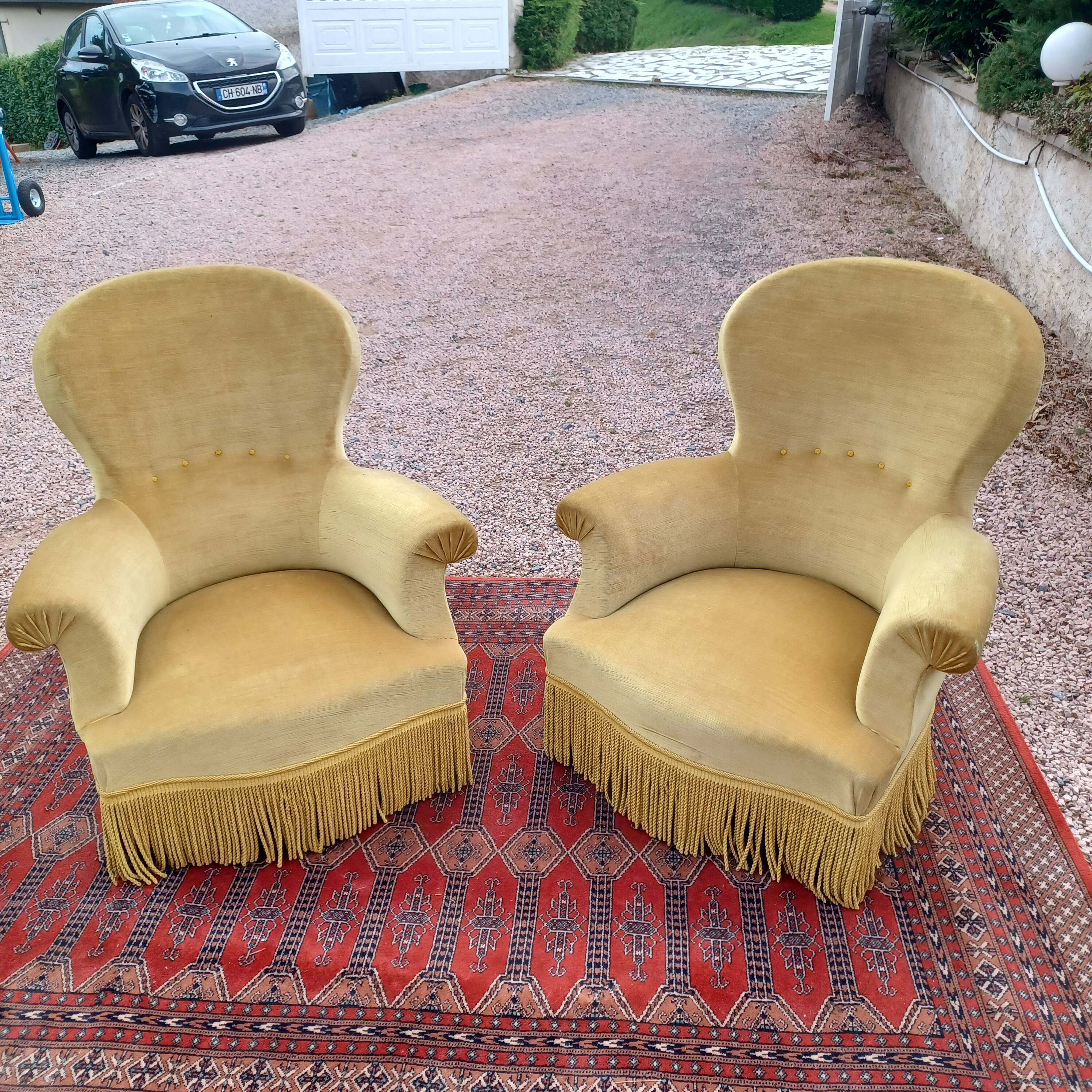 Bergere armchairs