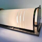 XL chrome design Bauhaus wall and glass lamp 1930s - Czechoslovakia