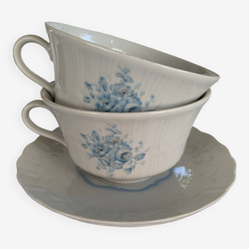 Large cups with saucers