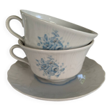 Large cups with saucers
