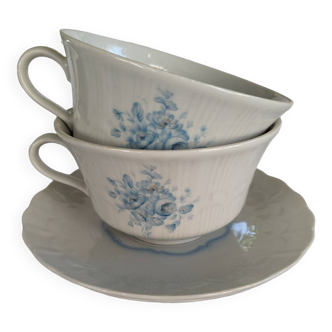 Large cups with saucers