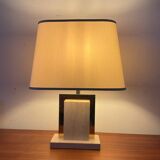 Travertine and brass lamp from the 70s