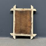 Mirror with white frame from France, 43x33 cm