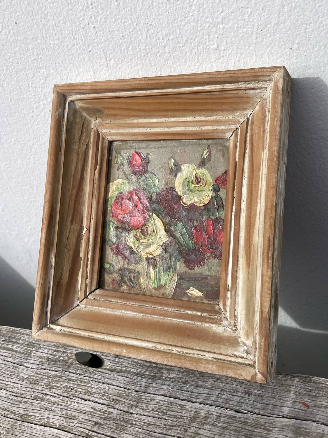 Small bouquet painted in oil