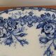 Assiette ancienne bleu cobalt L.M. & Cie – décor floral