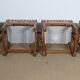 Set of 4 oak chairs, early 20th century monastic style.