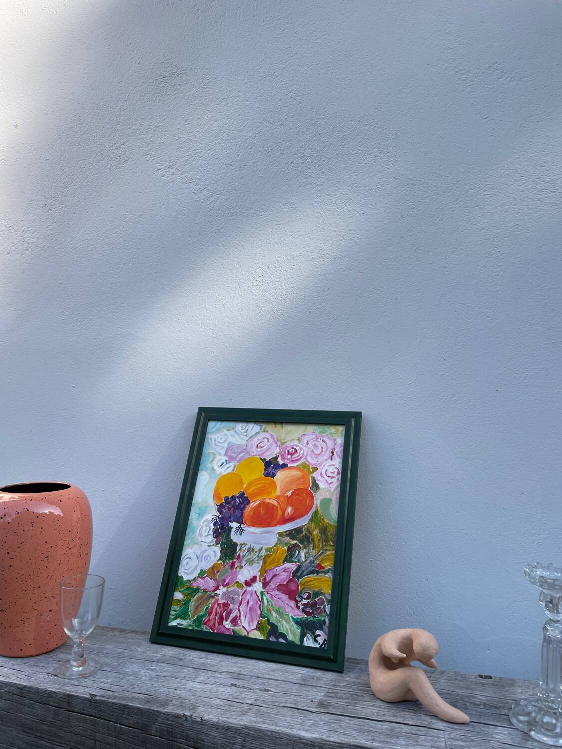 Peinture bouquet de fleurs tableau signé