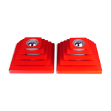 vintage german space age wall lamps set of 2