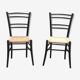 Paire de chaises Cassina en bois années 60