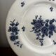 Old flat plate KG Luneville Blue Flowers