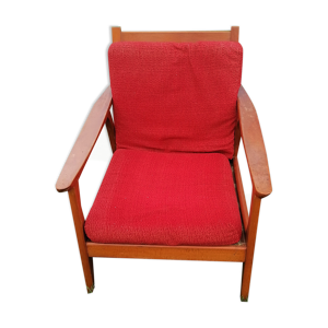 fauteuil 1950 style teck - scandinave