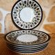 6 walnut model flat plates by Boch