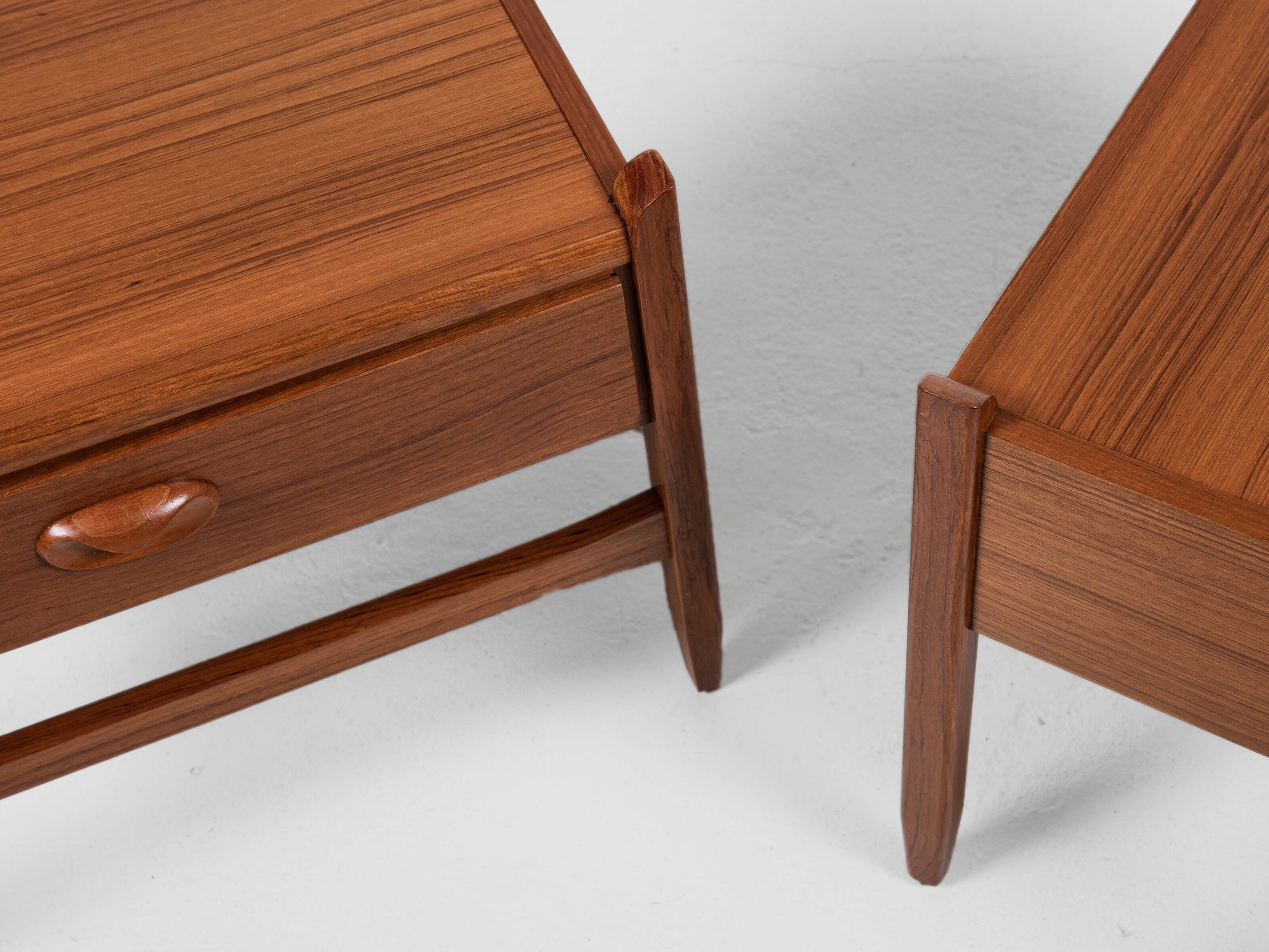 Midcentury Danish pair of night stands in teak 1960s