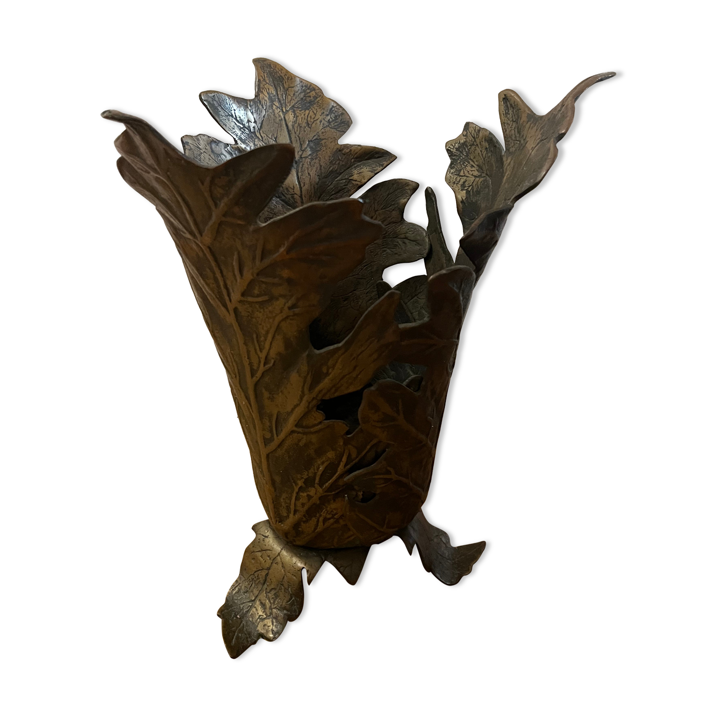 Elegant bronze umbrella door by the famous Italian designer Gabriella Crespi