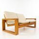 Yngve ekström. two-seater canapé, in pine.