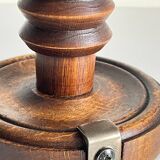 Vintage Charles Dudouyt Style Wooden Lamp