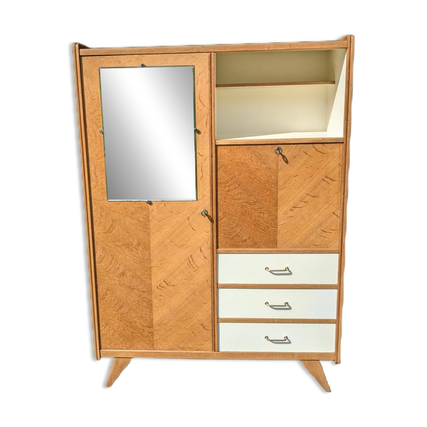Secrétaire scriban armoire penderie vintage